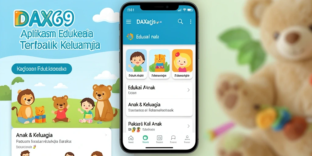 Tampilan antarmuka DAX69 yang menarik dan interaktif untuk anak-anak.