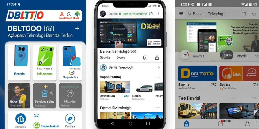 Antarmuka DBLTOTO menampilkan berita teknologi yang intuitif dan menarik.