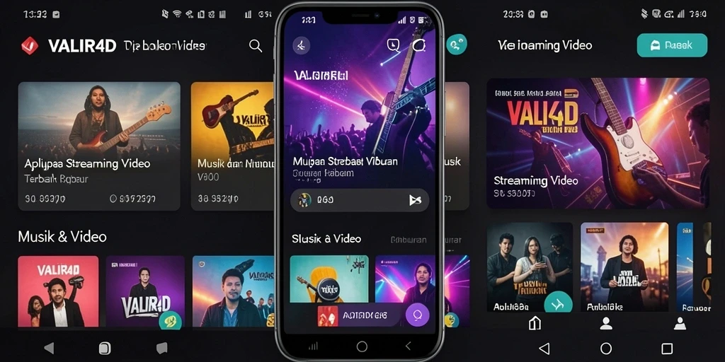 Antarmuka VALIR4D yang menarik untuk pengalaman Streaming Video.