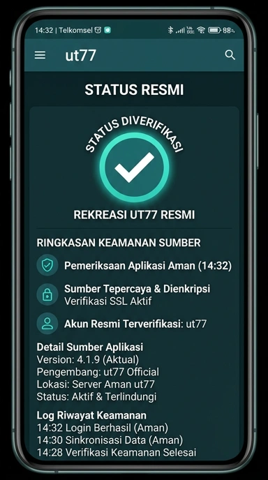Tampilan kanal resmi ut77